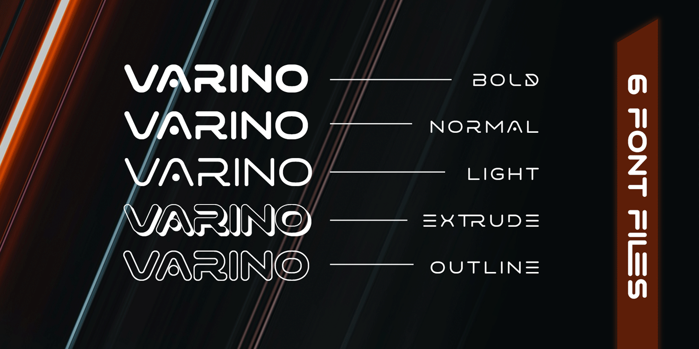 Varino Outline Font preview